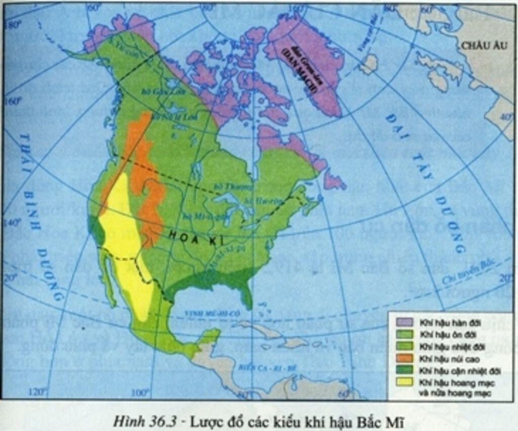 Lý thuyết Địa Lí 7 Chân trời sáng tạo Bài 14: Thiên nhiên và dân cư, xã hội Bắc Mỹ