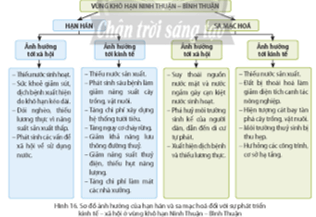 Địa Lí 9 Bài 16: Thực hành: Phân tích ảnh hưởng của hạn hán và sa mạc hoá đối với phát triển kinh tế - xã hội ở vùng khô hạn Ninh Thuận - Bình Thuận - Chân trời sáng tạo