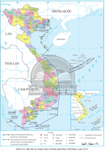 Dựa vào hình 23.2 và thông tin trong bài, hãy xác định các huyện đảo, thành phố đảo