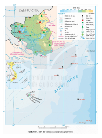 Dựa vào hình 18.1 và thông tin mục 1, hãy trình bày đặc điểm vị trí địa lí
