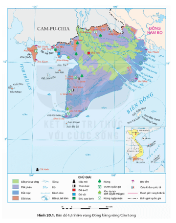 Dựa vào thông tin mục 1, hình 20.1, hãy trình bày đặc điểm vị trí địa lí