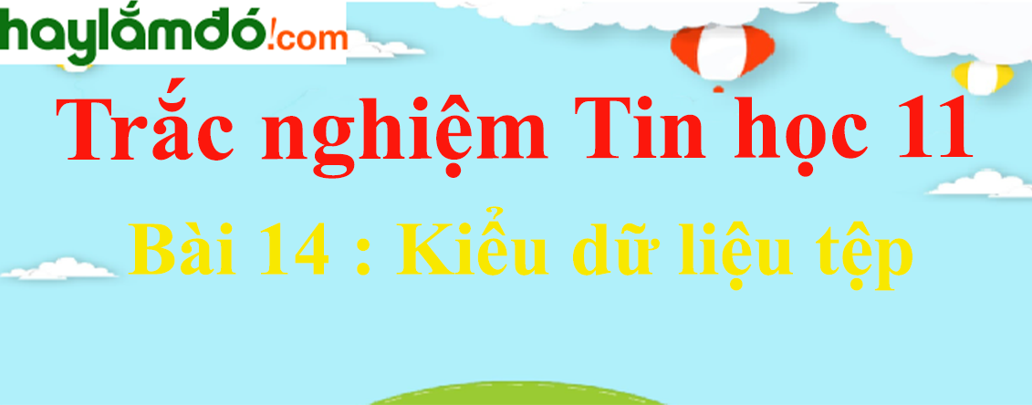 Trắc nghiệm Tin học 11 Bài 14 (có đáp án): Kiểu dữ liệu tệp