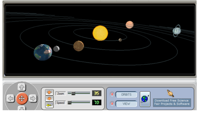 Tin học 6 Bài 7: Quan sát hệ mặt trời | Giải bài tập Tin học lớp 6