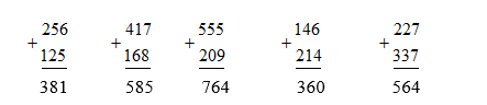 Giải Toán 3 Cộng các số có ba chữ số (có nhớ một lần) trang 5 | Giải bài tập Toán lớp 3