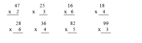 Giải Toán 3 Nhân số có hai chữ số với số có một chữ số (có nhớ) trang 22 | Giải bài tập Toán lớp 3