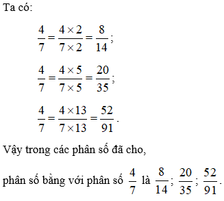 Bài tập Ôn tập Khái niệm về phân số. Tính chất cơ bản của phân số Toán lớp 5 có lời giải