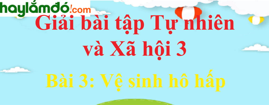 Tự nhiên và Xã hội lớp 3 Bài 3: Vệ sinh hô hấp