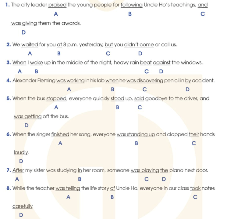 SBT Tiếng Anh 12 trang 7, 8, 9 Unit 1 Grammar | Tiếng Anh 12 Global success