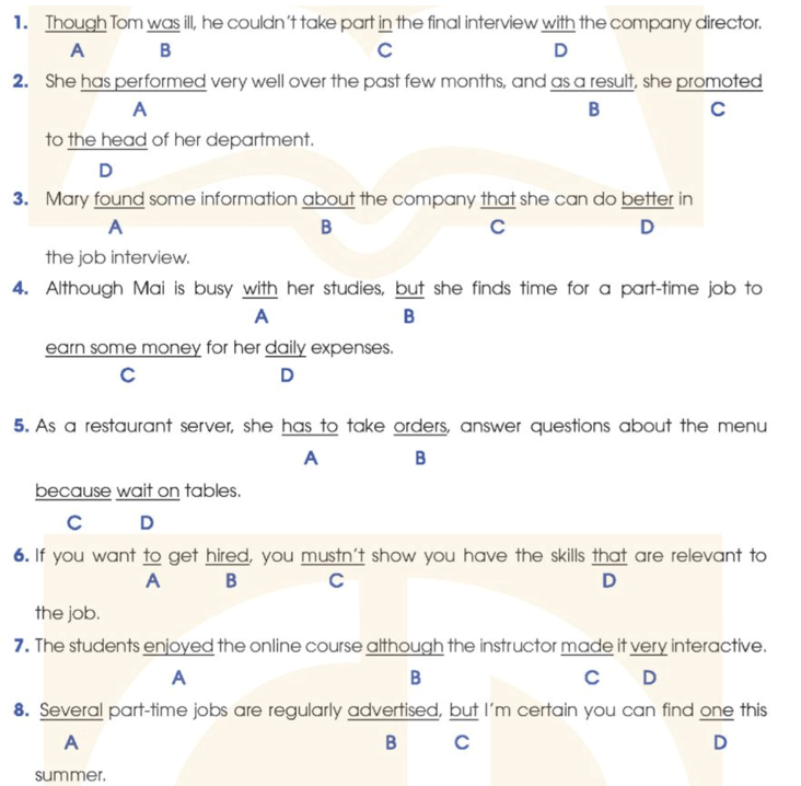 SBT Tiếng Anh 12 trang 55, 56, 57 Unit 5 Grammar | Tiếng Anh 12 Global success