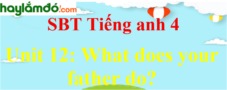 Giải Sách bài tập Tiếng Anh lớp 4 Unit 12: What does your father do