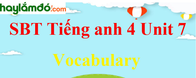 Giải Sách bài tập Tiếng Anh lớp 4 Unit 7 Vocabulary trang 28-29