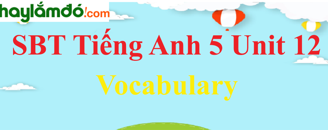 Giải Sách bài tập Tiếng Anh lớp 5 Unit 12: Vocabulary trang 48-49