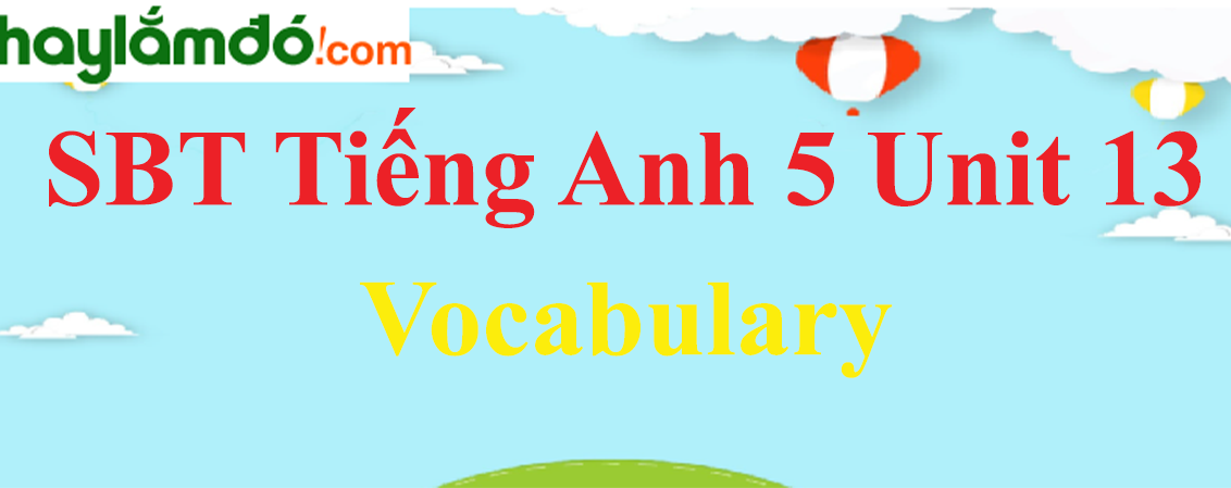 Giải Sách bài tập Tiếng Anh lớp 5 Unit 13: Vocabulary trang 52-53