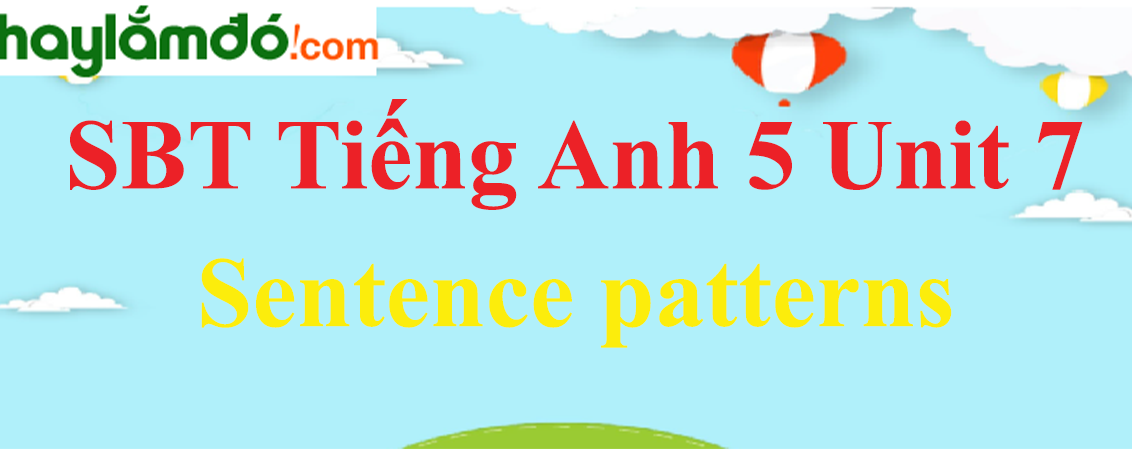 Giải Sách bài tập Tiếng Anh lớp 5 Unit 7: Sentence patterns trang 29