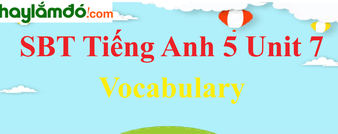 Giải Sách bài tập Tiếng Anh lớp 5 Unit 7: Vocabulary trang 28-29