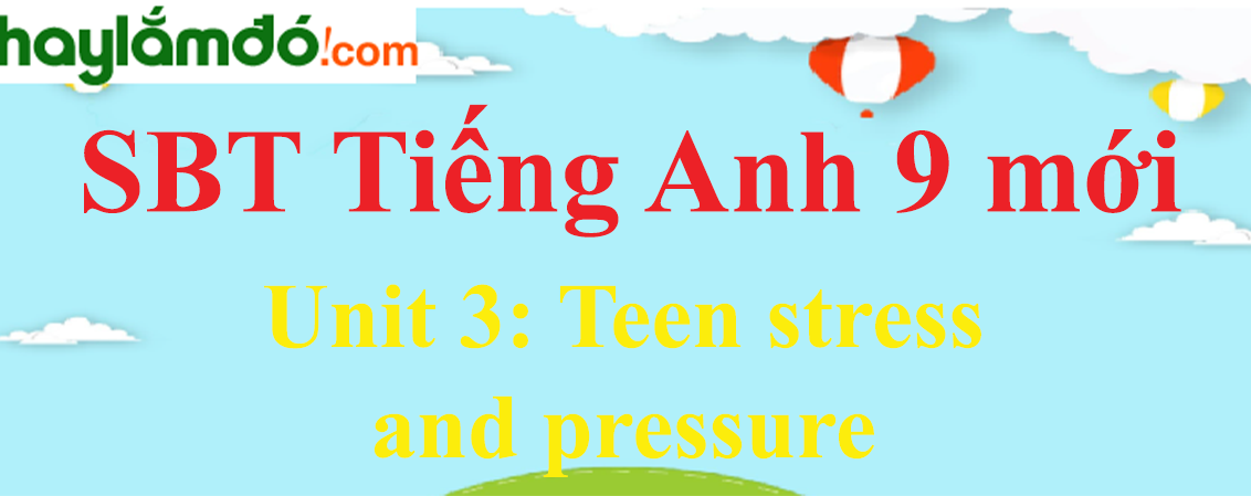 Giải SBT Tiếng Anh lớp 9 mới Unit 3: Teen stress and pressure