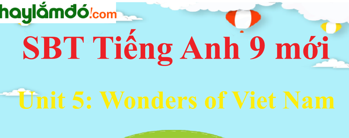 Giải SBT Tiếng Anh lớp 9 mới Unit 5: Wonders of Viet Nam