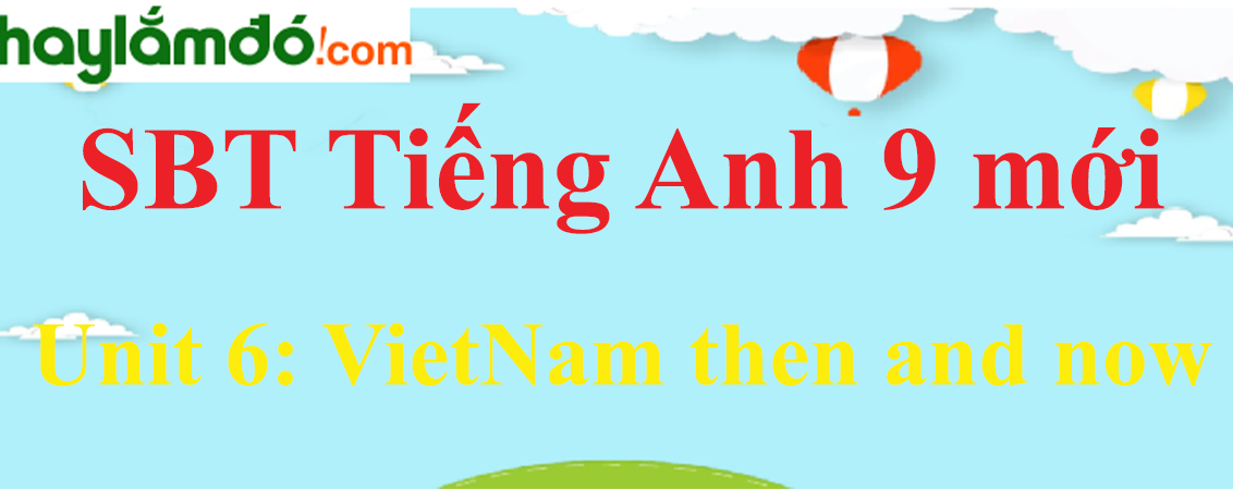 Giải SBT Tiếng Anh lớp 9 mới Unit 6: VietNam then and now