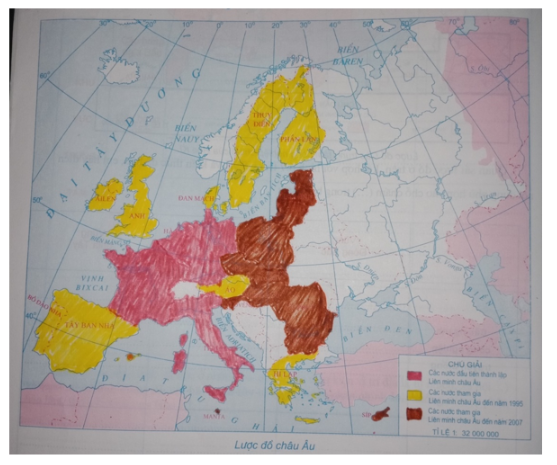 Tập bản đồ Địa Lí 10 Bài 7: Tiết 1: EU - Liên minh khu vực lớn trên thế giới | Giải tập bản đồ địa lí lớp 10