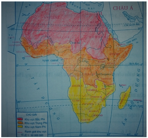Tập bản đồ Địa Lí 7 Bài 32: Các khu vực châu Phi | Giải tập bản đồ Địa Lí 7