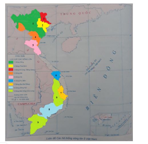 Tập bản đồ Địa Lí 8 Bài 34: Các hệ thống sông lớn ở nước ta | Giải tập bản đồ Địa Lí lớp 8