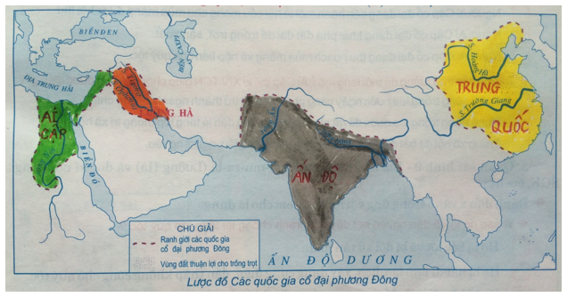 Tập bản đồ Lịch Sử 6 Bài 4: Các quốc gia cổ đại phương Đông | Giải tập bản đồ Lịch Sử lớp 6