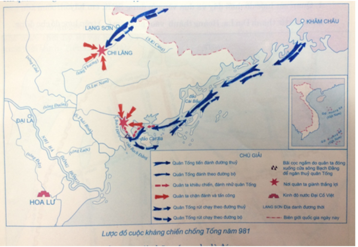 Tập bản đồ Lịch Sử 7 Bài 9: Nước Đại Cồ Việt thời Đinh - Tiền Lê | Giải tập bản đồ Lịch Sử lớp 7