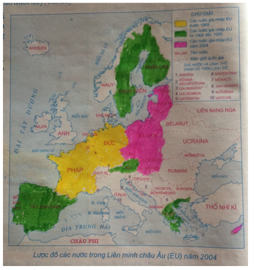 Tập bản đồ Lịch Sử 9 Bài 10: Các nước Tây Âu | Giải tập bản đồ Lịch Sử lớp 9