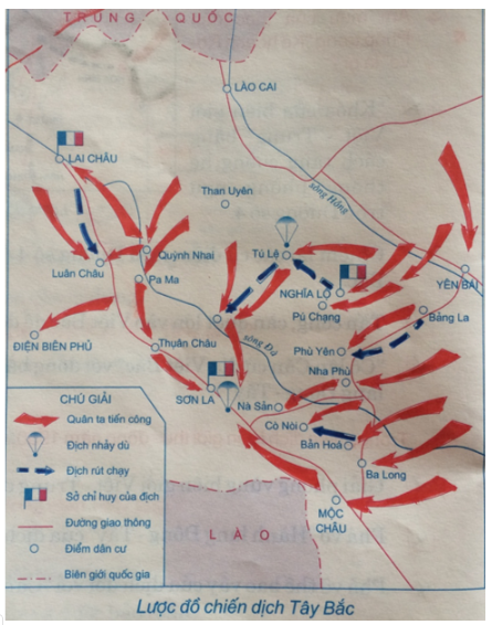 Tập bản đồ Lịch Sử 9 Bài 26: Bước phát triển mới của cuộc kháng chiến toàn quốc chống thực dân Pháp (1950-1953) | Giải tập bản đồ Lịch Sử lớp 9