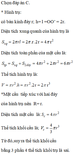 Giải bài 11 trang 53 sgk Hình học 12 | Để học tốt Toán 12