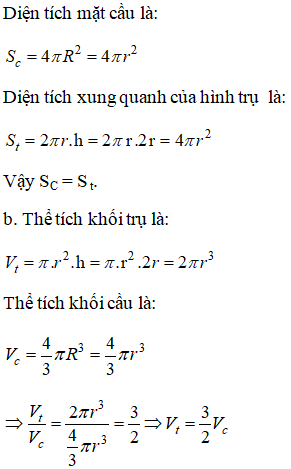 Giải bài 7 trang 50 sgk Hình học 12 | Để học tốt Toán 12