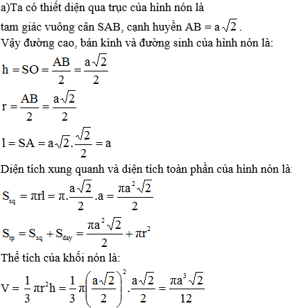 Giải bài 9 trang 40 sgk Hình học 12 | Để học tốt Toán 12