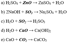 Bài 1: Tính chất hóa học của oxit. Khái quát về sự phân loại oxit 