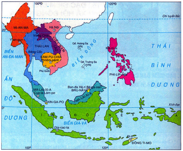 Giải Vở bài tập Lịch Sử 9 Bài 5: Các nước Đông Nam Á | Giải vở bài tập Lịch Sử lớp 9