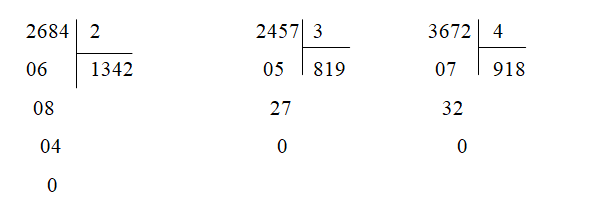 Giải Vở bài tập Toán 3 Bài 110: Chia số có bốn chữ số với số có một chữ số trang 29  | Giải vở bài tập Toán lớp 3