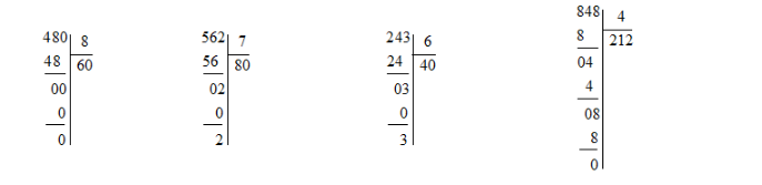 Giải Vở bài tập Toán 3 Bài 70: Chia số có ba chữ số cho số có một chữ số (tiếp theo) trang 80,81  | Giải vở bài tập Toán lớp 3