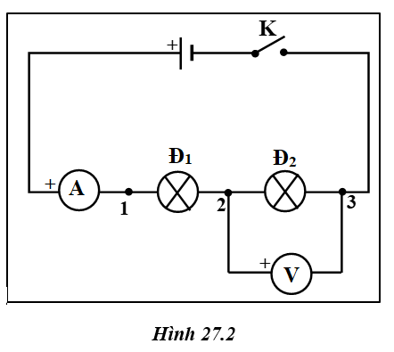 Bài 27: Thực hành: Đo cường độ dòng điện và hiệu điện thế đối với đoạn mạch nối tiếp