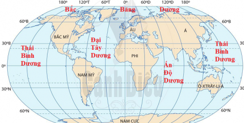 Giáo án Địa Lí 6 Bài 20: Thực hành: Xác định trên lược đồ các đại dương thế giới | Cánh diều