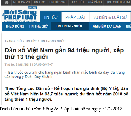 Giáo án Địa Lí 9 Bài 2: Dân số và gia tăng dân số | Giáo án Địa Lí 9 mới, chuẩn nhất