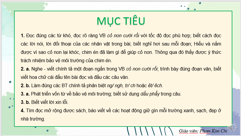 Giáo án điện tử Cỏ non cười rồi lớp 2 | PPT Tiếng Việt lớp 2 Kết nối tri thức