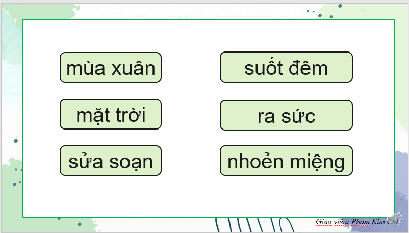 Giáo án điện tử Cỏ non cười rồi lớp 2 | PPT Tiếng Việt lớp 2 Kết nối tri thức