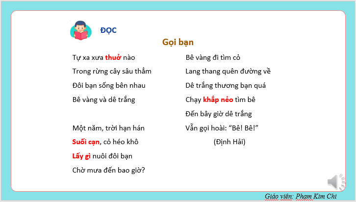 Giáo án điện tử Gọi bạn lớp 2 | PPT Tiếng Việt lớp 2 Kết nối tri thức