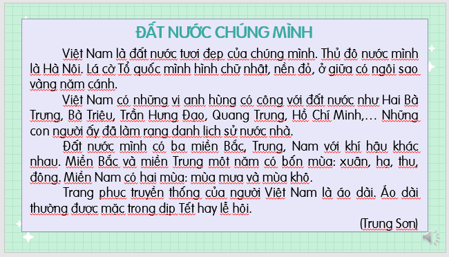 Giáo án điện tử Đất nước chúng mình lớp 2 | PPT Tiếng Việt lớp 2 Kết nối tri thức