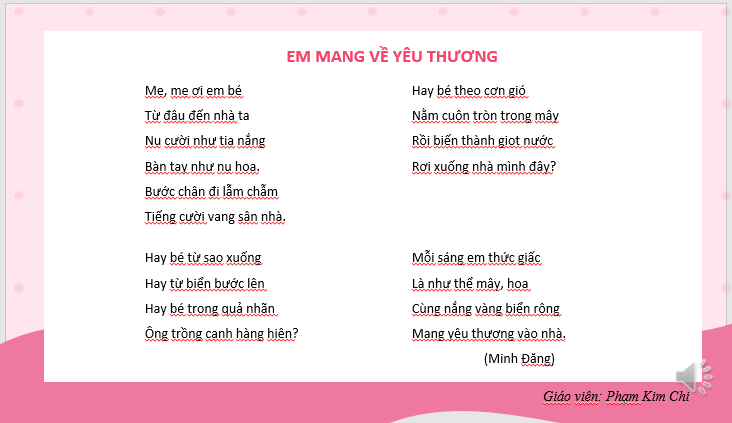 Giáo án điện tử Em mang về yêu thương lớp 2 | PPT Tiếng Việt lớp 2 Kết nối tri thức