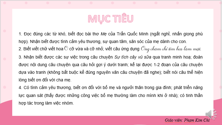 Giáo án điện tử Mẹ lớp 2 | PPT Tiếng Việt lớp 2 Kết nối tri thức