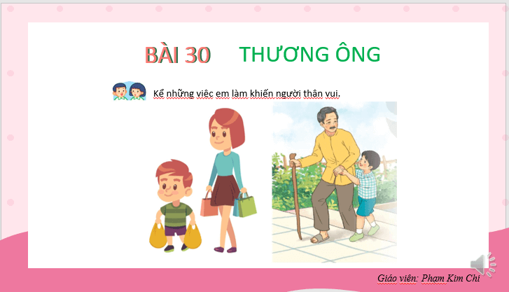 Giáo án điện tử Thương ông lớp 2 | PPT Tiếng Việt lớp 2 Kết nối tri thức