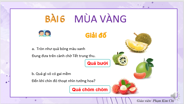 Giáo án điện tử Mùa vàng lớp 2 | PPT Tiếng Việt lớp 2 Kết nối tri thức