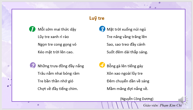 Giáo án điện tử Lũy tre lớp 2 | PPT Tiếng Việt lớp 2 Kết nối tri thức