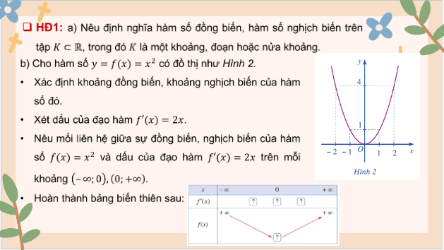 Giáo án điện tử Toán 12 Bài 1: Tính đơn điệu của hàm số | PPT Toán 12