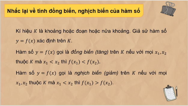 Giáo án điện tử Toán 12 Bài 1: Tính đơn điệu và cực trị của hàm số | PPT Toán 12 Chân trời sáng tạo